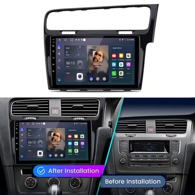JUNSUN 10"Car Stereo For VW Golf Mk7 2013-2020 Radio Apple Carplay Android GPS NAVI SAT