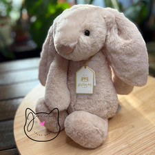 4✳B  Bashful Inky BeigeBunny Jellycat Bashful Beige Bunny 'Birthday' – Mini Wonders Canada