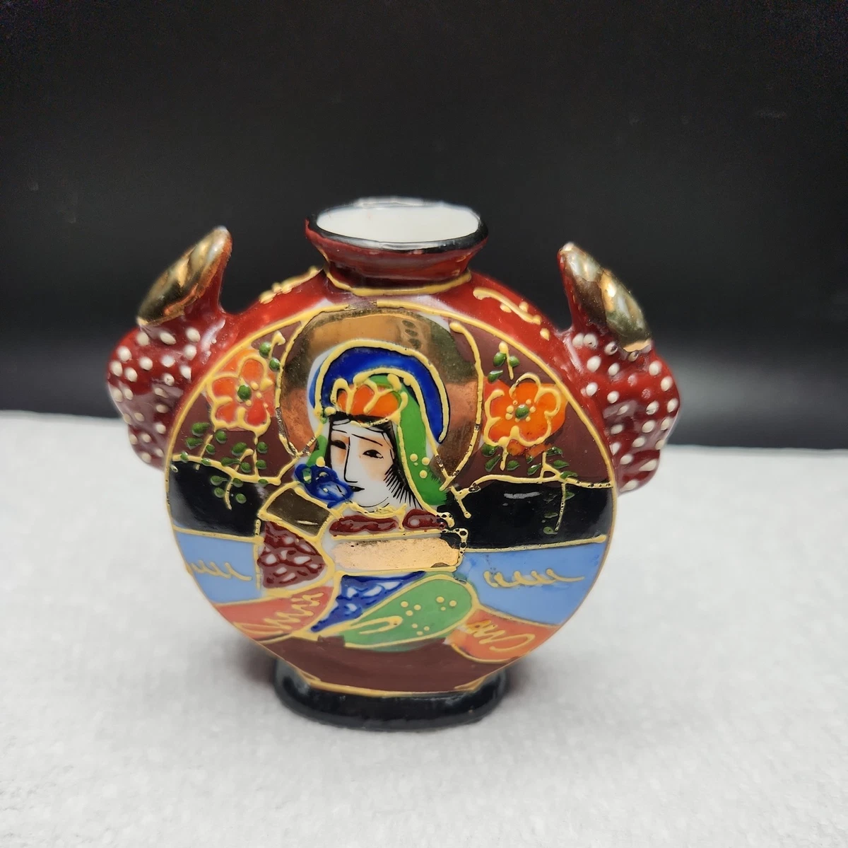 艺妓花瓶日本古董花瓶| eBay