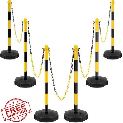 Konohan 6 Yellow Black Parking Cones w/ Chain
