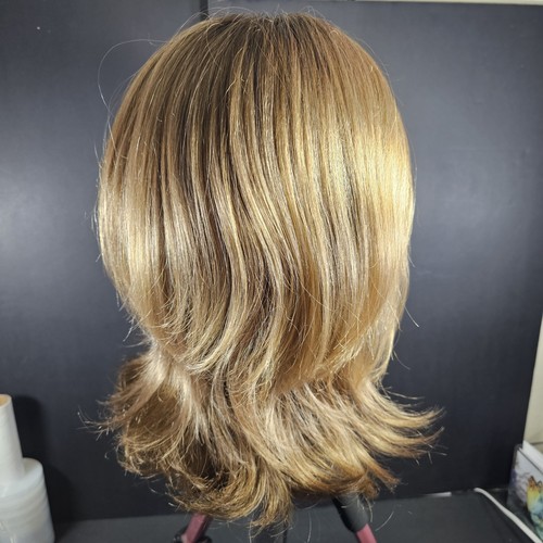 ENVY by Alan Eaton "JANAE" Synthetic Wig AVERAGE Light Medium Brown Hair Rooted - Picture 7 of 21