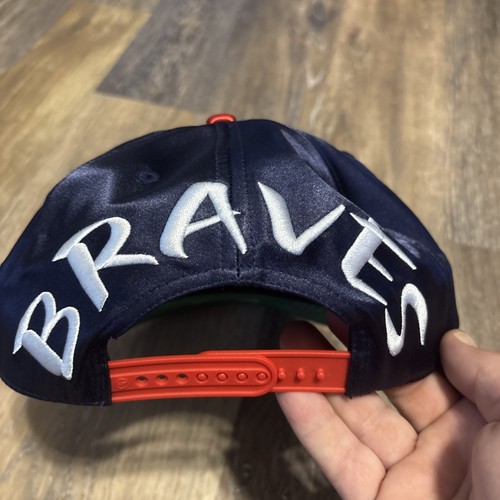 Atlanta Braves '47 Hitch Adjustable ‘Silky Way’ Navy & Red Hat MLB Baseball NWT - Picture 7 of 9