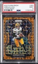 2020 PANINI PRIZM LAZER PRIZM #363 JORDAN LOVE PSA 9