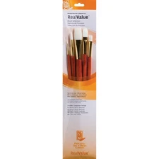 Princeton Artist Brush Synthetic White Taklon Real Value Brush Set-5/Pkg