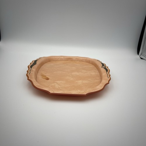 Celluloid Vanity Tray Vintage 1950's Peach Pearlescent / Orange Art Deco - Picture 3 of 11
