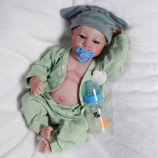 Realistic Waterproof Reborn Dolls Newborn Baby Boy Doll Full Body Vinyl Silicone