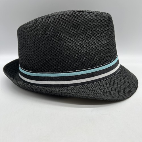 Urban Pipeline Fedora Nero con Fascia Azzurra e Bianca Uomo Taglia S/M - Foto 3 di 14