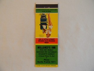 North Prairie Wisconsin f&b Inn Girly low # 9211 matchbook