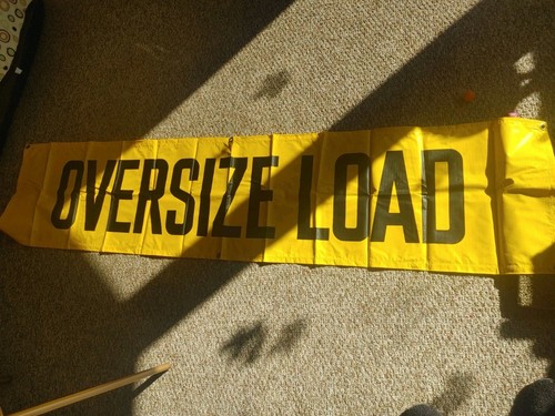 18"x84" Oversize Load Banner Sign for Trucks w/ Grommets ~ 12" letters - Bild 2 von 2
