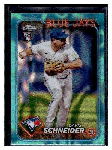 2024 Topps Chrome Davis Schneider #290 Aqua Lava Refractor /199 RC
