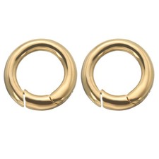 2Pcs 3/8" Brass O Ring Solid Brass Trigger Spring Keyring Buckle Ring Circle