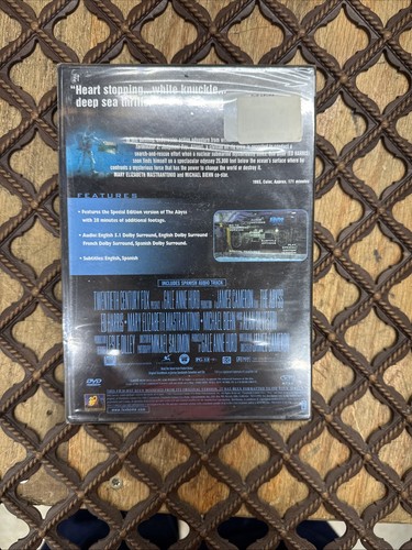 The Abyss Special Edition DVD Ed Harris & Mary Elizabeth Mastrantonio SEALED NEW - Picture 2 of 5