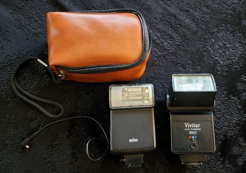 Minolta SRT 101 SLR 35mm Film Camera Lens Vivitar 2800 Stand Film Flash Extras - Picture 8 of 11