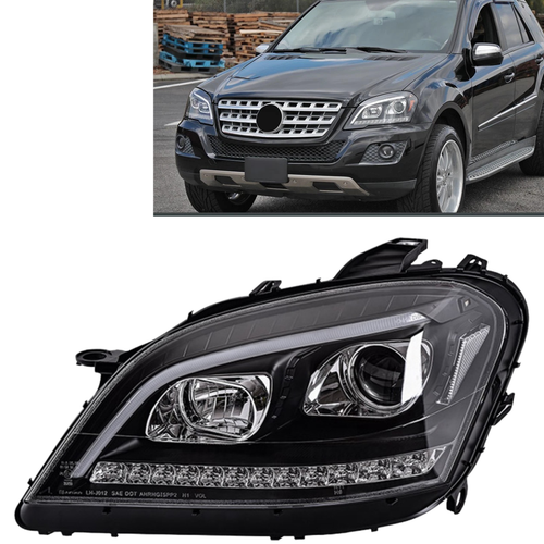 LED Scheinwerfer Set für Mercedes W164 ML 2005-2007 dynamische Blinker in schwar - Bild 4 von 7
