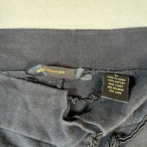 Pantalones deportivos vintage Y2K Roca Wear para mujer L estampado asiático bordado pierna ancha - Imagen 5 de 7