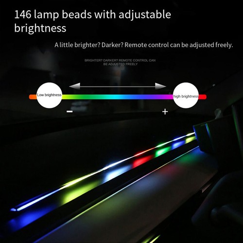 16 Million Color Car LED Light Strip 110cm for Unique Interior and Easy Setup - Picture 4 of 8