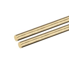 2pcs 6mmx250mm Brass Solid Round Rod, Brass Rod  Lathe Bar Stock for DIY Craft