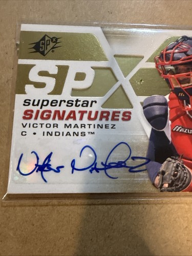 Victor Martinez: 2008 UD SPx Superstar Signatures Auto Gold #SSS-VM Indians - Picture 9 of 14