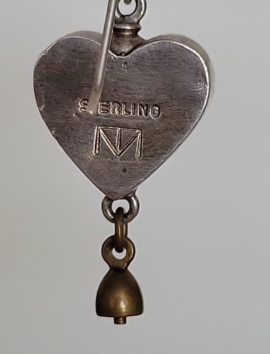 Thomas Mann Sterling Silver Heart Shaped Shadowbox Drop Earrings - Picture 4 of 18