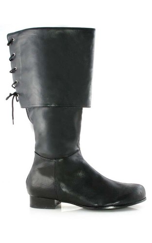 JACK SPARROW PIRATE BUCCANEER CAPTAIN BLACK ADULT MENS BOOTS SHOES - Bild 1 von 8