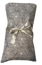 Microwave Corn Heating Pad – Gray Flannel Cat Reusable Hot & Cold Therapy Pack