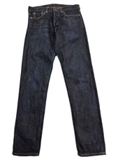 Japan Blue JB0-630 Selvedge Jeans (29) Blue Button-Fly Pockets Straight