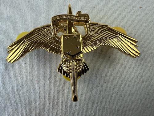 US Usmc Marsoc Wings Badge Pin Marine Raider Insignia Spiritus Invictus GOLD