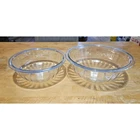 Set of 2 Vintage Pyrex #323 1L & #325 2.5L Glass Scalloped Nesting Mixing Bowls