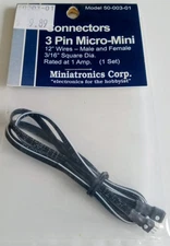 Miniatronics #50-003-01   3 Pin Micro Mini Connectors