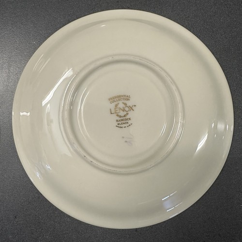 Juego de 4 platillos taza de té Hancock colección presidencial Lenox hechos en EE. UU. USADOS EN EXCELENTE ESTADO - Imagen 12 de 16