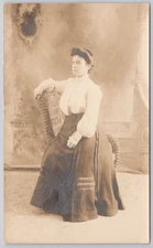 Woman Portrait Real Photo Postcard RPPC
