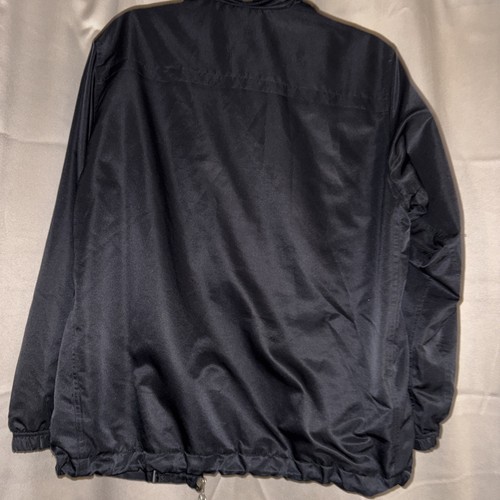 Vintage Ellesse Black Windbreaker Jacket Size 8 Made In Italy Over Sized 1980s - Picture 12 of 17