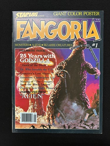 FANGORIA Premier issue 25 years GODZILLA!!!  w/ poster - Picture 1 of 4
