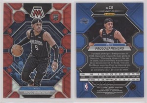 2022-23 Panini Mosaic Rookies Red Wave Prizm Paolo Banchero #231 Rookie RC