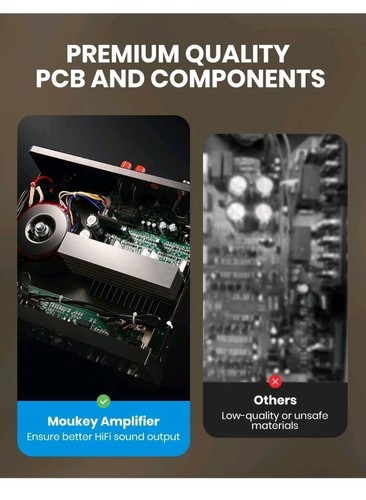 Moukey Stereo Receivers with Bluetooth 5.0, 400W 2.0 Channel Power Audio... - Picture 7 of 10