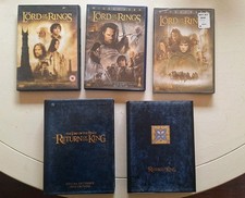 Lot of 4 Lord of the Rings Fellowship Return King Two Towers DVDs Extended