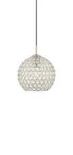 Livex Lighting 40440 Nickel Cassandra Single Light 9"W Crystal Mini Pendant