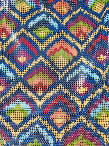 Vintage Whiting & Davis Evening Bag – Multicolor Mosaic Mesh with Gold Strap - Picture 12 of 17