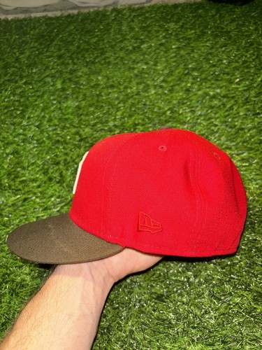 Hat Club New Era New York Yankees 1999 World Series Red Brown Fitted 7 1/2 - Picture 5 of 6