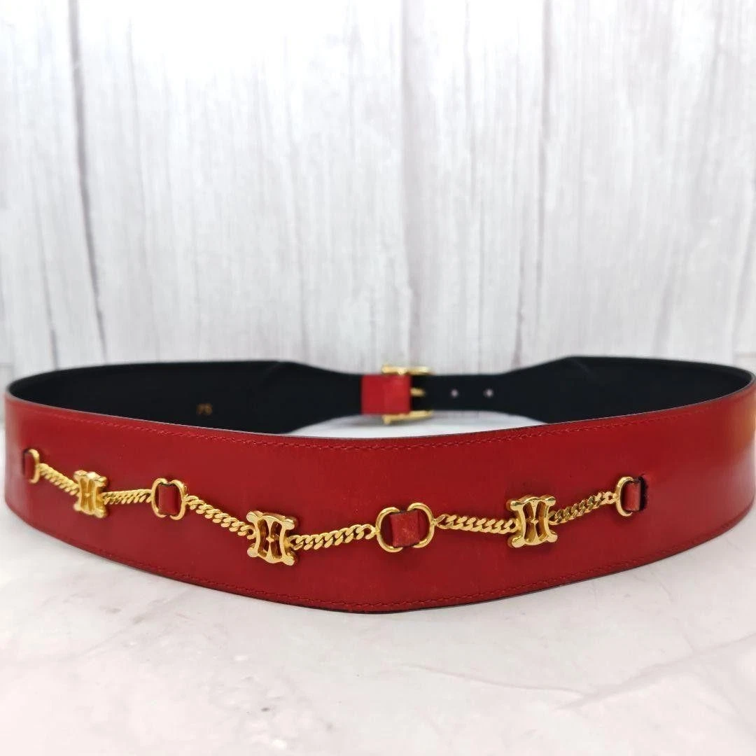 小物 Old CELINE Wide Buckle Large Belt sz.S CELINE Wide Belts for Women for sale | eBay
