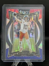 2024 Panini Select - Concourse Bo Nix #30 Red & Blue Shock Prizm (RC)