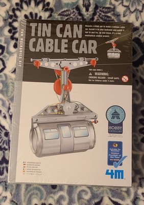 4M Tin Can Cable Car Mechanics Kit Experiment Science Educational Project Hobby