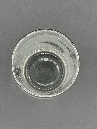 Vintage MCM Libbey Frosted Silver Foliage Leaf Juice Glass - Picture 4 of 6