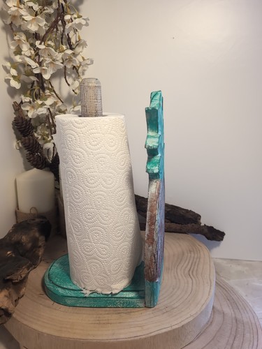 HANDGEFERTIGTER KÜCHENROLLENHALTER MASSIVHOLZ ANANAS - Bild 5 von 7