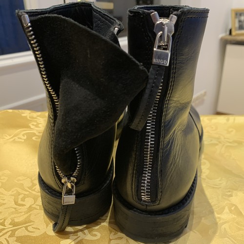 Hugo Boss Stiefeletten Schwarz Leder Gr 40 - Bild 5 von 7