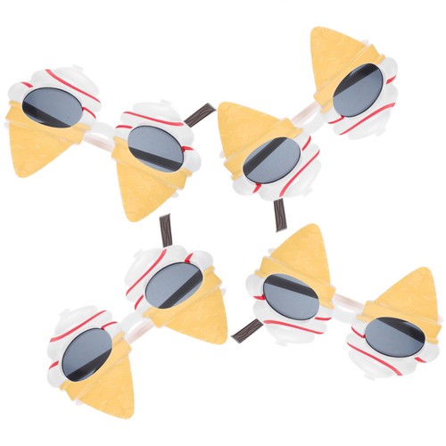 4 piezas Anteojos con cono de helado Gafas de plástico para fiestas Gafas de verano - Imagen 4 de 12