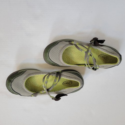 Chaco Strap Mary Jane flache Wanderschuhe Loden/grün Damengröße 7 - Bild 5 von 7