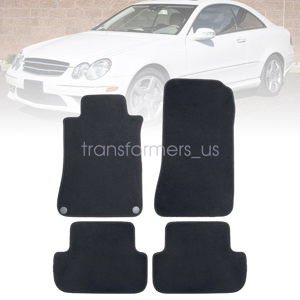 Alfombrillas de terciopelo antideslizantes para Mercedes-Benz W209 clase CLK 2003-2009 Foto 2 de 4