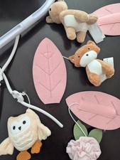 The Peanutshell Musical Crib Mobile For Girls 12 Lullabies Pink Forest Decor