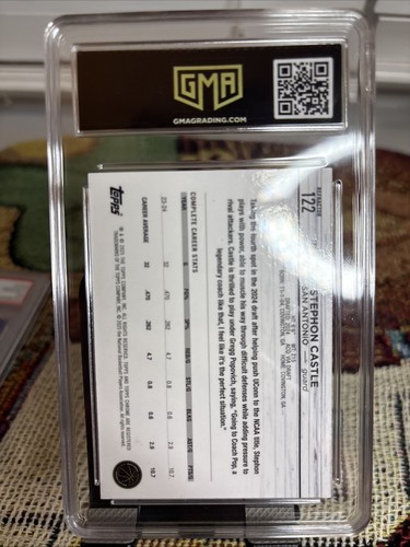 2024 Topps Cromo Stephon Castillo Refractor Rookie Gem 10 GMA - Imagen 3 de 3